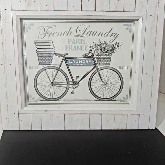 French Laundry Bicycle Wall Art - Picture 2 of 3